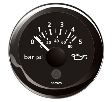 Marine Black Engine Oil Pressure 5Bar